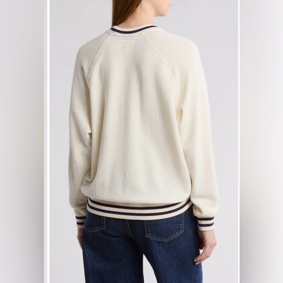 New THE GREAT The Varsity College Cotton Sweatshirt - Picture 3 of 8